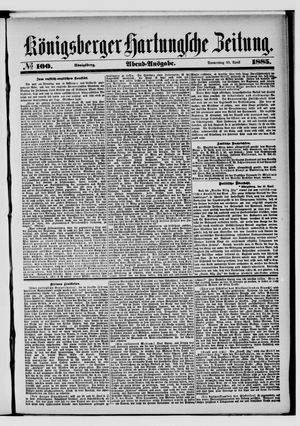 Königsberger Hartungsche Zeitung vom 30.04.1885