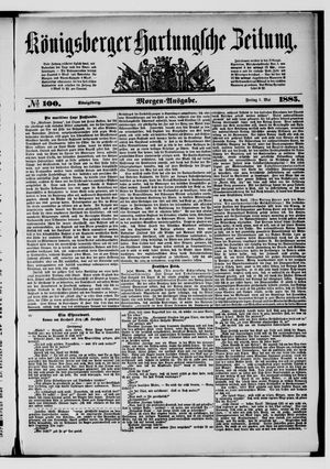 Königsberger Hartungsche Zeitung vom 01.05.1885