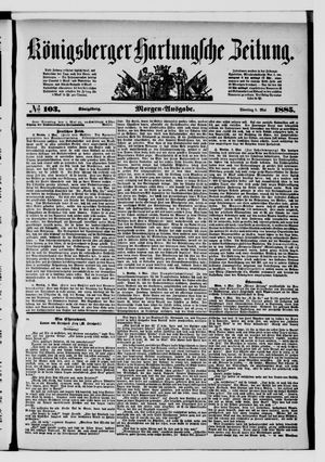 Königsberger Hartungsche Zeitung vom 05.05.1885