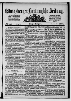 Königsberger Hartungsche Zeitung on May 9, 1885