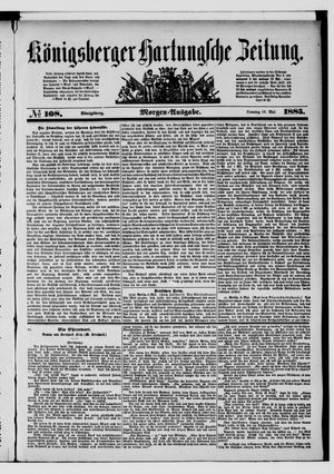 Königsberger Hartungsche Zeitung vom 10.05.1885