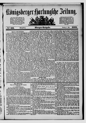 Königsberger Hartungsche Zeitung vom 17.05.1885