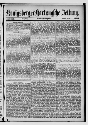 Königsberger Hartungsche Zeitung vom 19.05.1885