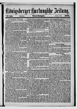 Königsberger Hartungsche Zeitung on May 22, 1885