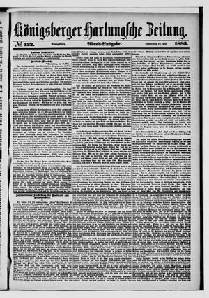 Königsberger Hartungsche Zeitung vom 28.05.1885