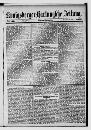 Königsberger Hartungsche Zeitung vom 13.06.1885