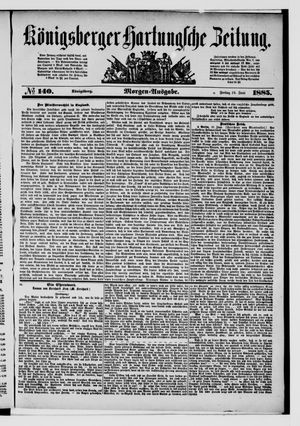 Königsberger Hartungsche Zeitung vom 19.06.1885