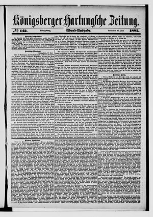Königsberger Hartungsche Zeitung vom 20.06.1885