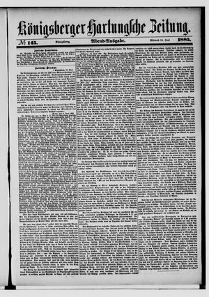 Königsberger Hartungsche Zeitung on Jun 24, 1885