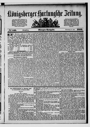 Königsberger Hartungsche Zeitung on Jun 25, 1885