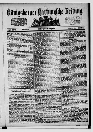 Königsberger Hartungsche Zeitung vom 26.06.1885