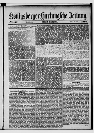 Königsberger Hartungsche Zeitung on Jun 26, 1885