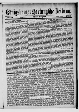 Königsberger Hartungsche Zeitung vom 30.06.1885