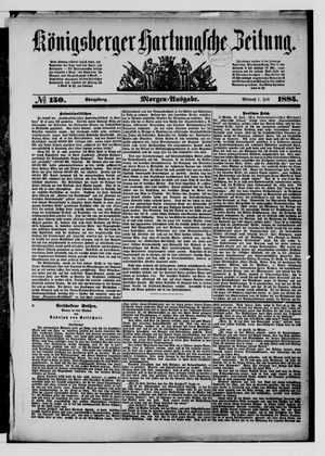 Königsberger Hartungsche Zeitung vom 01.07.1885