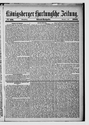 Königsberger Hartungsche Zeitung vom 01.07.1885