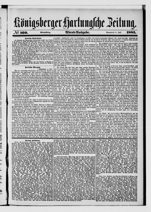 Königsberger Hartungsche Zeitung vom 11.07.1885