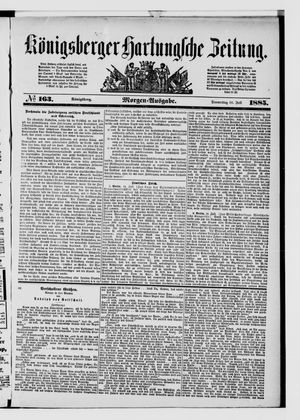 Königsberger Hartungsche Zeitung vom 16.07.1885