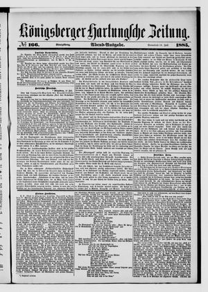 Königsberger Hartungsche Zeitung on Jul 18, 1885