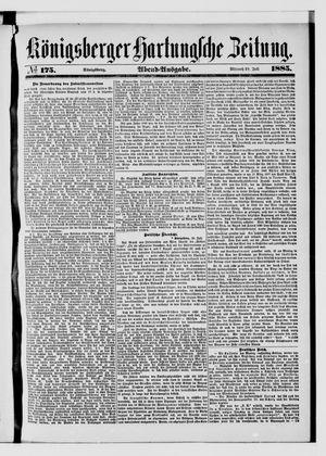 Königsberger Hartungsche Zeitung vom 29.07.1885