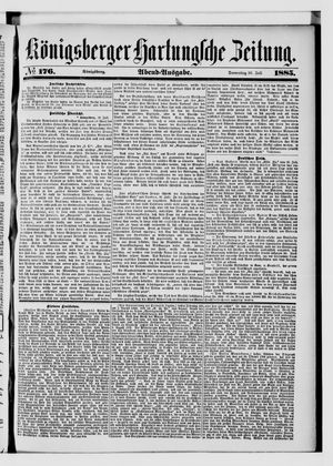 Königsberger Hartungsche Zeitung vom 30.07.1885
