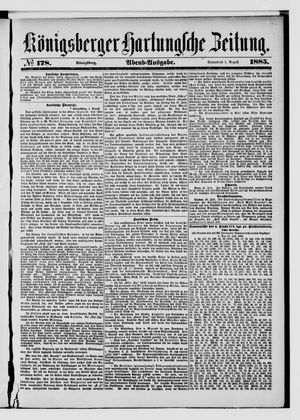 Königsberger Hartungsche Zeitung on Aug 1, 1885
