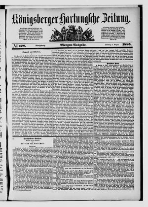 Königsberger Hartungsche Zeitung on Aug 2, 1885