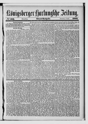 Königsberger Hartungsche Zeitung vom 06.08.1885