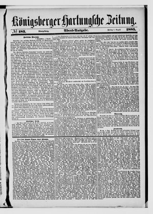 Königsberger Hartungsche Zeitung vom 07.08.1885