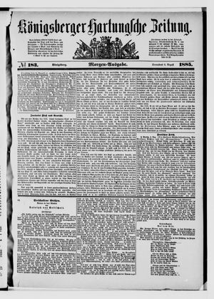 Königsberger Hartungsche Zeitung on Aug 8, 1885