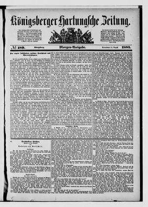 Königsberger Hartungsche Zeitung vom 15.08.1885