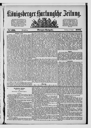 Königsberger Hartungsche Zeitung vom 18.08.1885