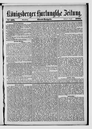 Königsberger Hartungsche Zeitung vom 21.08.1885