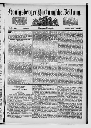 Königsberger Hartungsche Zeitung vom 26.08.1885