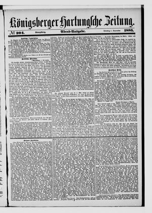 Königsberger Hartungsche Zeitung vom 01.09.1885