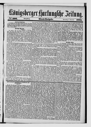 Königsberger Hartungsche Zeitung vom 03.09.1885