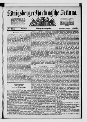 Königsberger Hartungsche Zeitung vom 10.09.1885