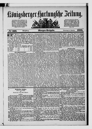 Königsberger Hartungsche Zeitung vom 24.09.1885