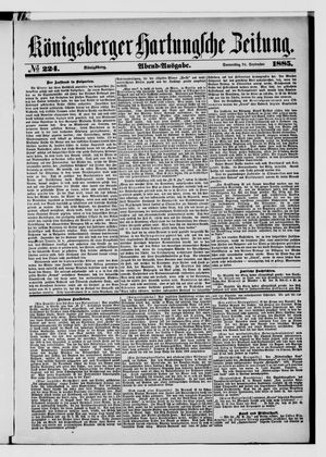 Königsberger Hartungsche Zeitung vom 24.09.1885
