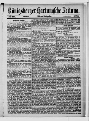 Königsberger Hartungsche Zeitung vom 02.10.1885