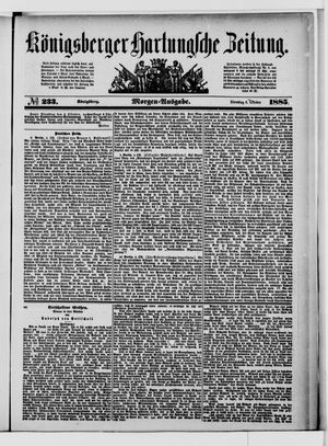 Königsberger Hartungsche Zeitung vom 06.10.1885
