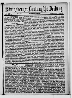 Königsberger Hartungsche Zeitung vom 06.10.1885