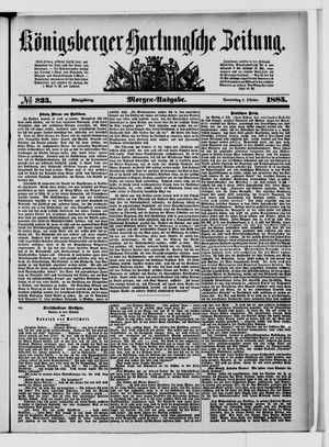 Königsberger Hartungsche Zeitung vom 08.10.1885