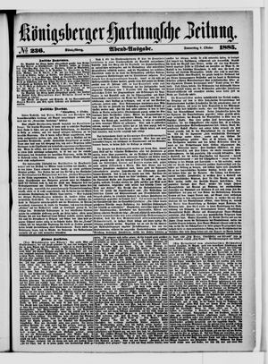 Königsberger Hartungsche Zeitung vom 08.10.1885