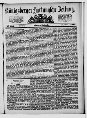 Königsberger Hartungsche Zeitung vom 09.10.1885