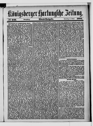 Königsberger Hartungsche Zeitung vom 15.10.1885
