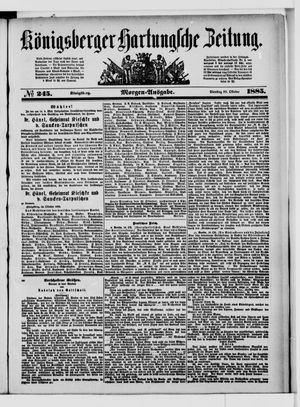 Königsberger Hartungsche Zeitung vom 20.10.1885