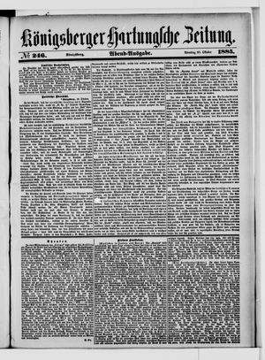 Königsberger Hartungsche Zeitung vom 20.10.1885