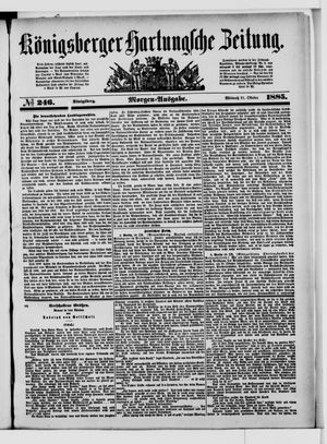 Königsberger Hartungsche Zeitung vom 21.10.1885