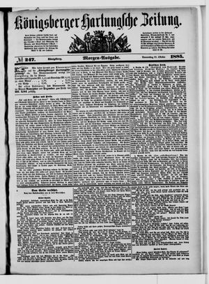 Königsberger Hartungsche Zeitung vom 22.10.1885