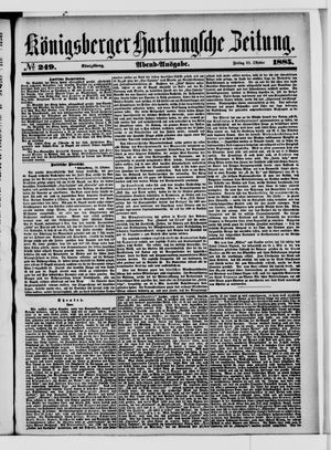 Königsberger Hartungsche Zeitung vom 23.10.1885